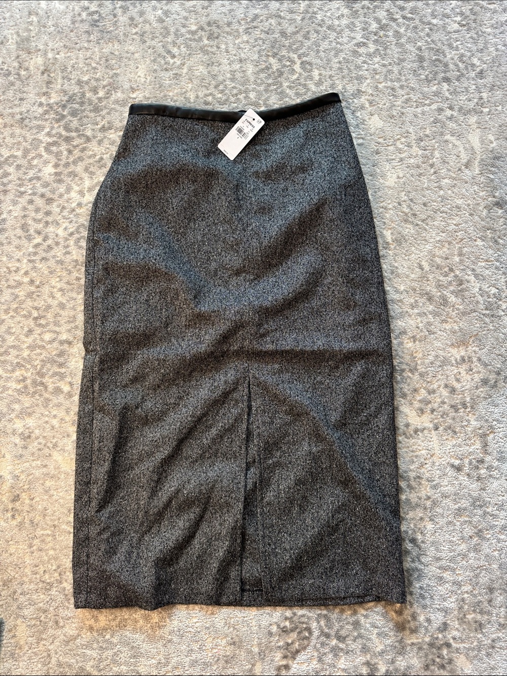 Express Charcoal Gray Pencil Skirt